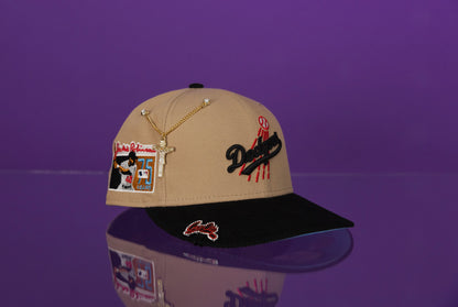 NEW ERA EXCLUSIVE 59FIFTY CAMEL BROWN/CORDUROY LOS ANGELES DODGERS W/ JACKIE ROBINSON SIDE PATCH