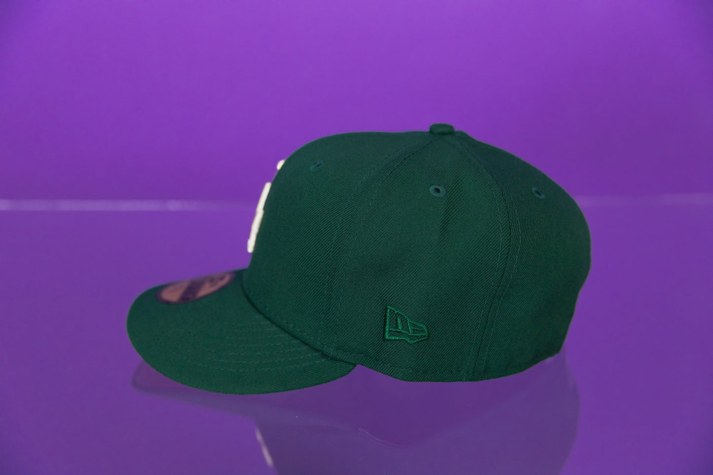 NEW ERA EXCLUSIVE 59FIFTY FOREST GREEN LOS ANGELES DODGERS W/ 60TH ANNIVERSARY SIDE PATCH