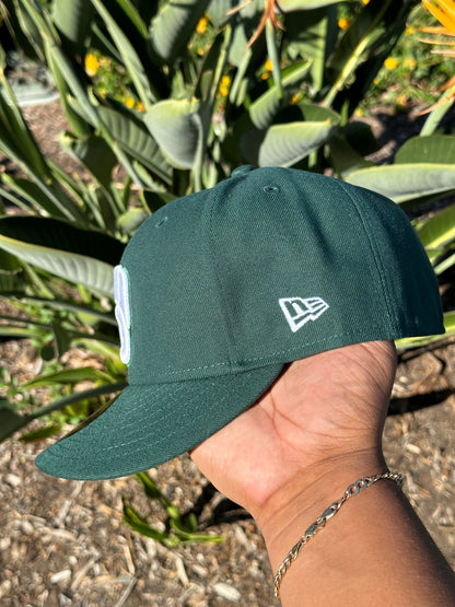 NEW ERA EXCLUSIVE NEW ERA 59FIFTY DARK GREEN MILWAUKEE BREWERS