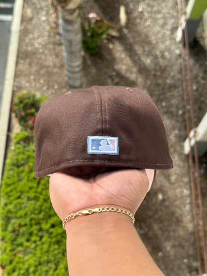 NEW ERA EXCLUSIVE 59FIFTY BROWN NEW YORK YANKEES W/ 1999 WORLD SERIES PATCH