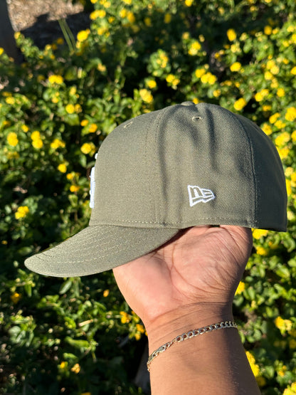 NEW ERA EXCLUSIVE 59FIFTY OLIVE LOS ANGELES DODGERS