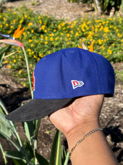 NEW ERA EXCLUSIVE 59FIFTY BLUE/CORDUROY LOS ANGELES DODGERS W/ 50TH ANNIVERSARY SIDE PATCH