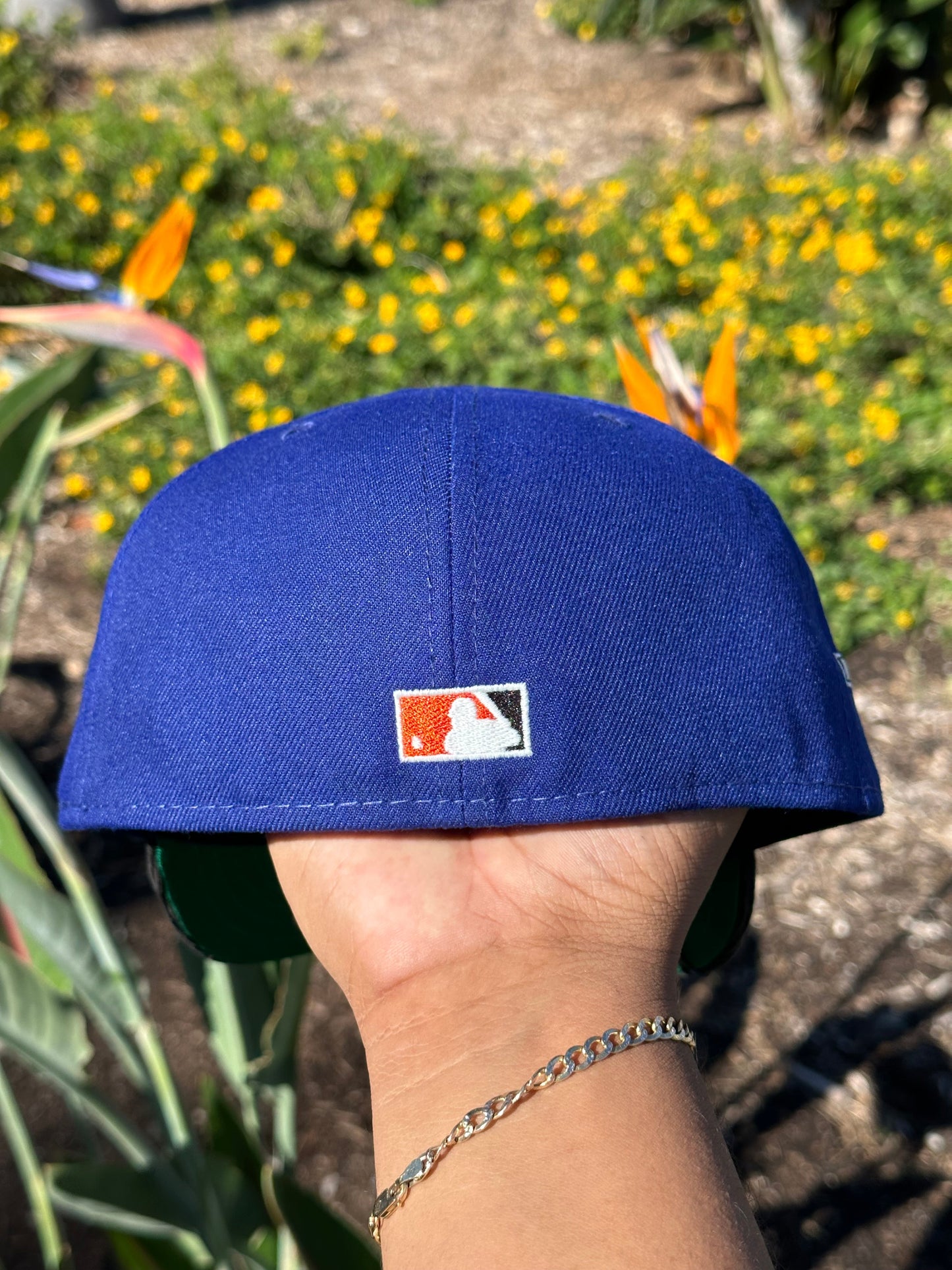 NEW ERA EXCLUSIVE 59FIFTY BLUE/CORDUROY LOS ANGELES DODGERS W/ 50TH ANNIVERSARY SIDE PATCH