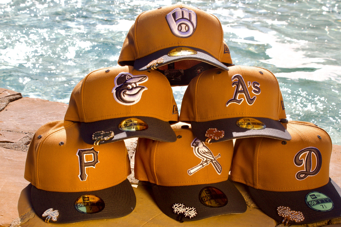 NEW ERA EXCLUSIVE 59FIFTY TAN/GREY MILWAUKEE BREWERS 2TONE COLOR PACK
