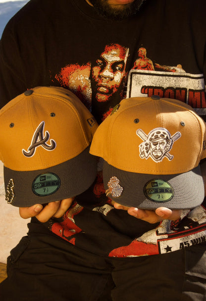 NEW ERA EXCLUSIVE 59FIFTY TAN/GREY PITTSBURGH PIRATES 2TONE COLOR PACK