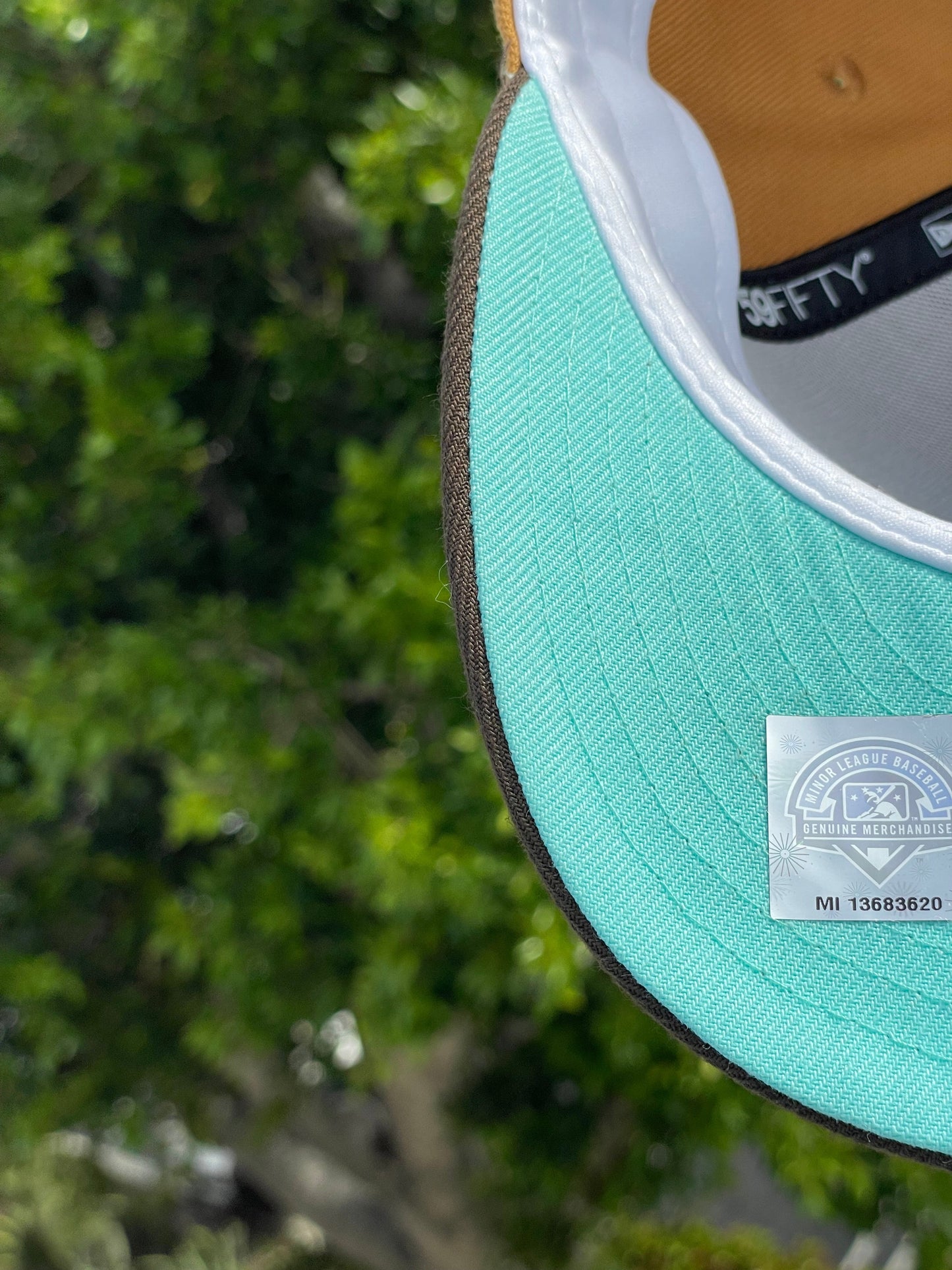 NEW ERA EXCLUSIVE 59FIFTY TAN/WALNUT BUFFALO BISONS W/ HOMETOWN COLLECTION PATCH