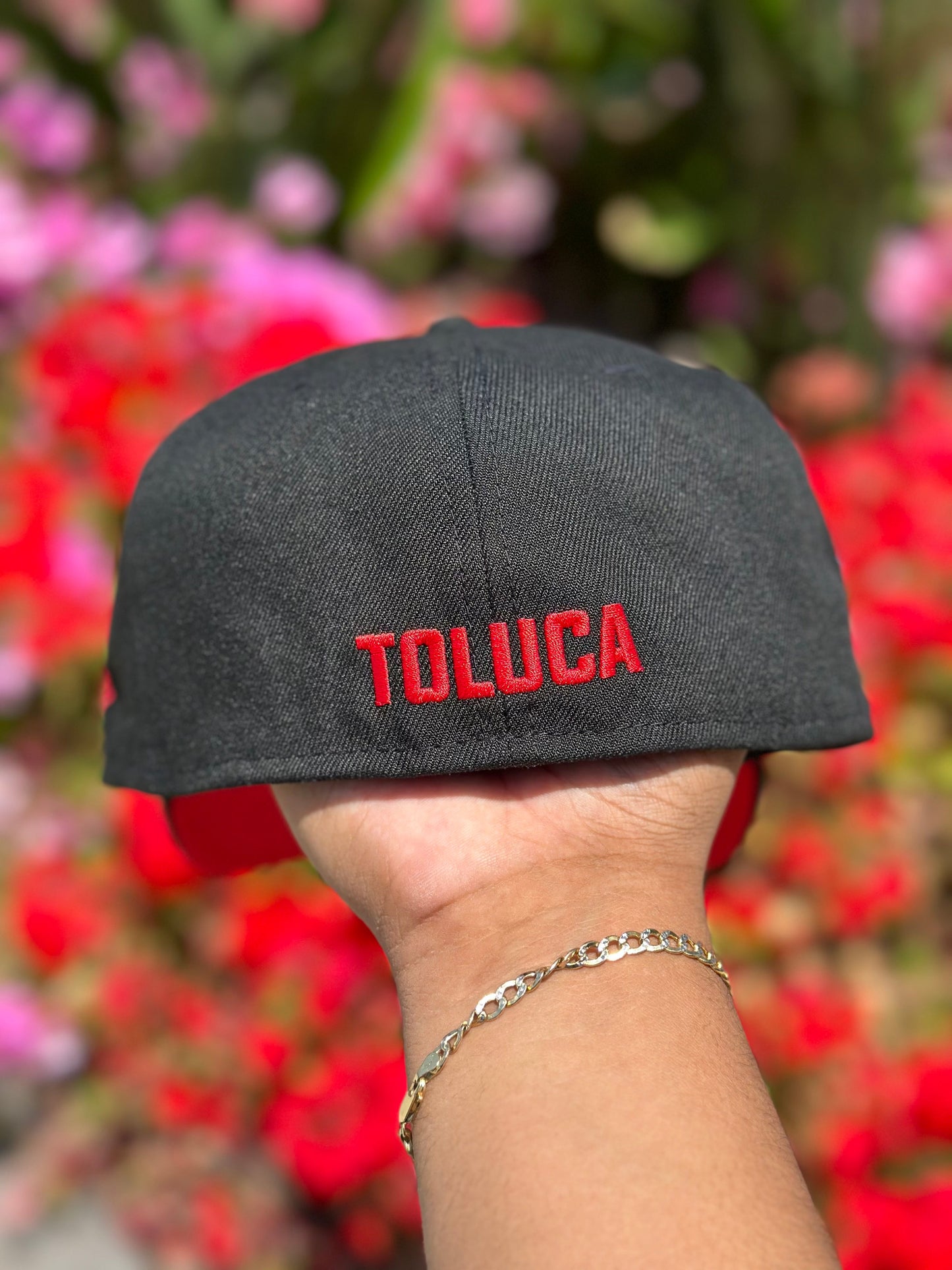 NEW ERA EXCLUSIVE 59FIFTY BLACK "CLUB DEPORTIVO TOLUCA" W/ MEXICO FLAG SIDE PATCH