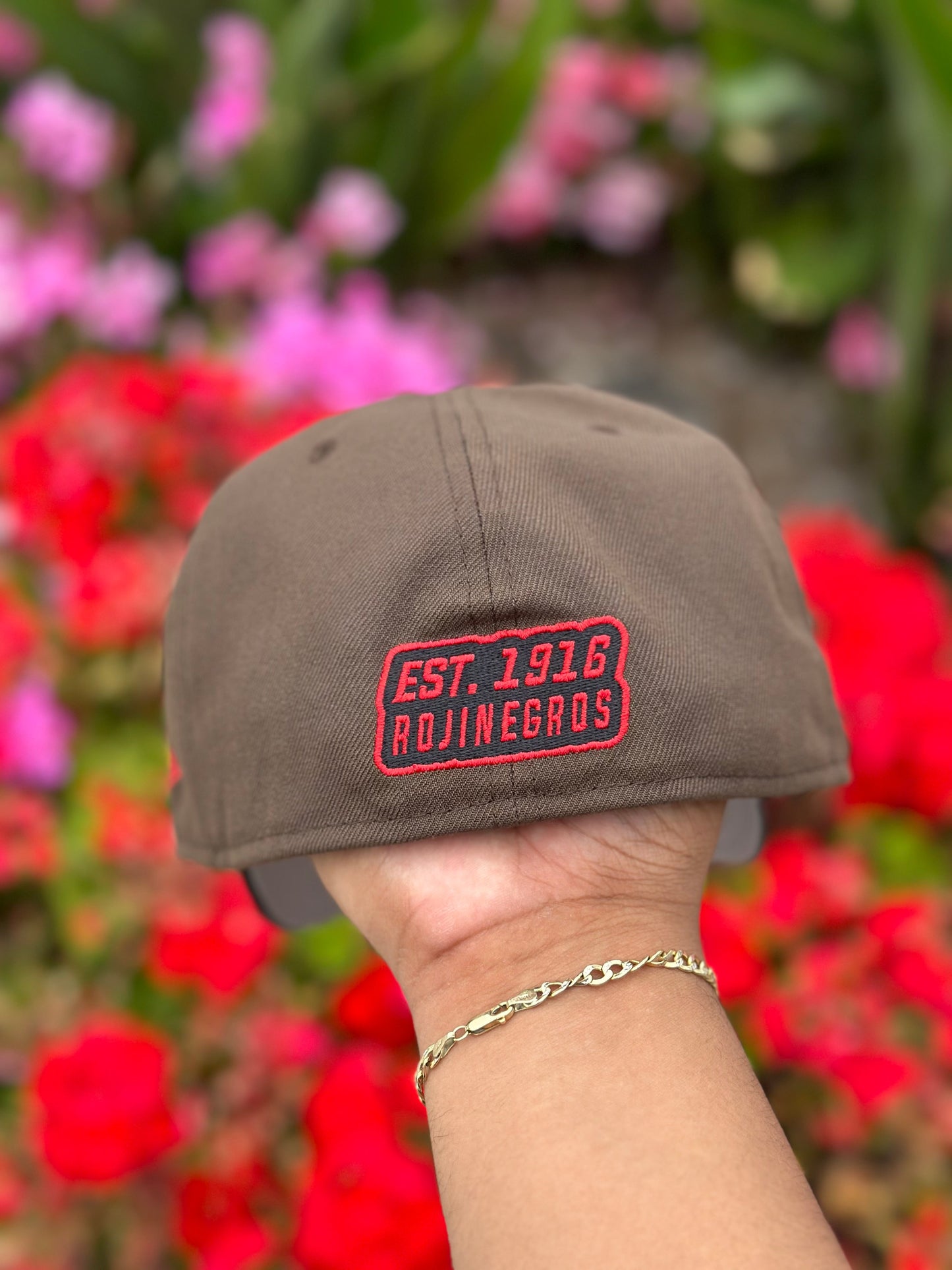 NEW ERA EXCLUSIVE 59FIFTY MOCHA/BLACK "ATLAS DE GUADALAJARA" W/ MEXICO FLAG SIDE PATCH