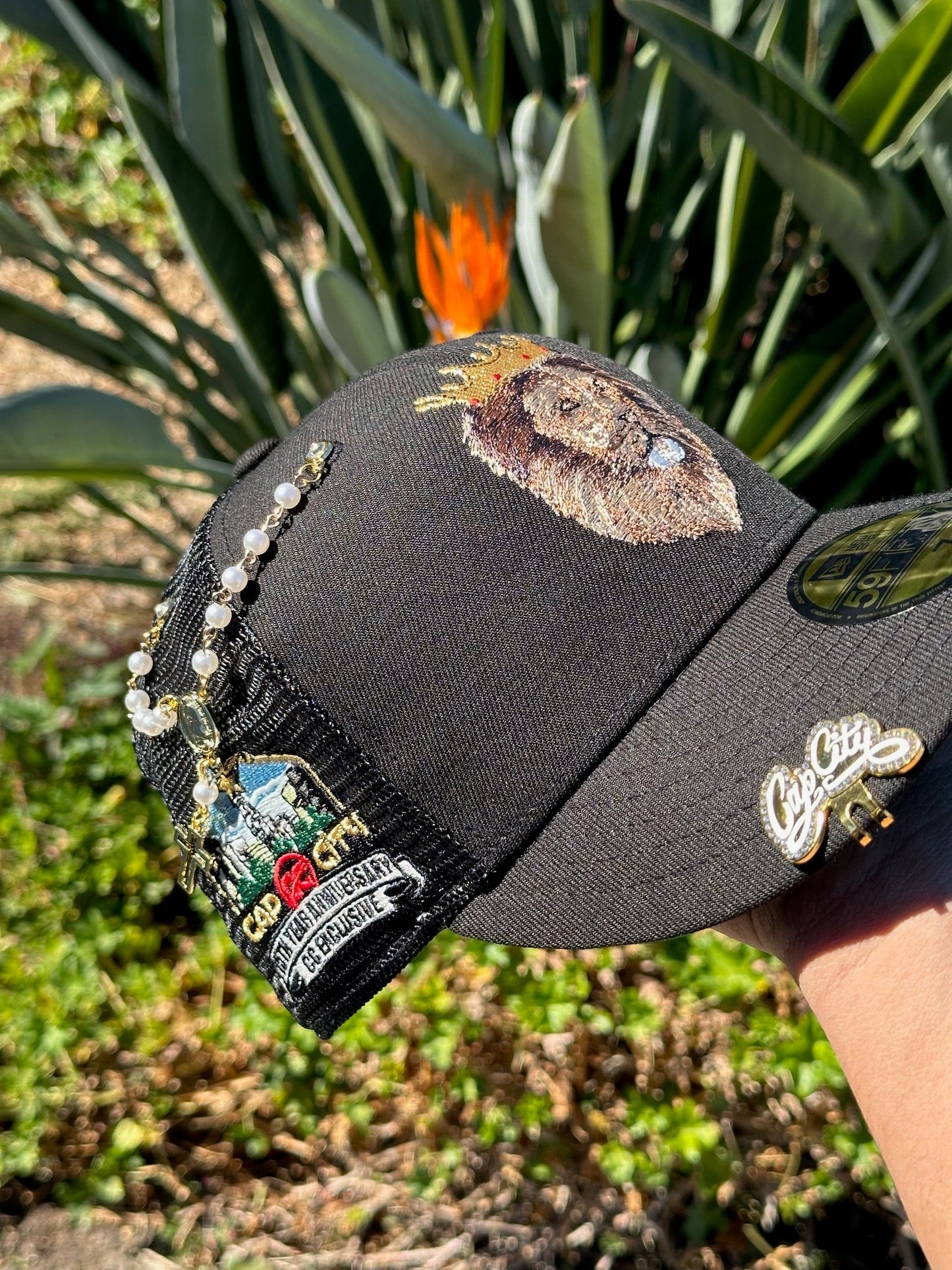 NEW ERA 59FIFTY BLACK "THE KING" W/ CAP CITY'S 15TH ANNIVERSRAY SIDE PATCH