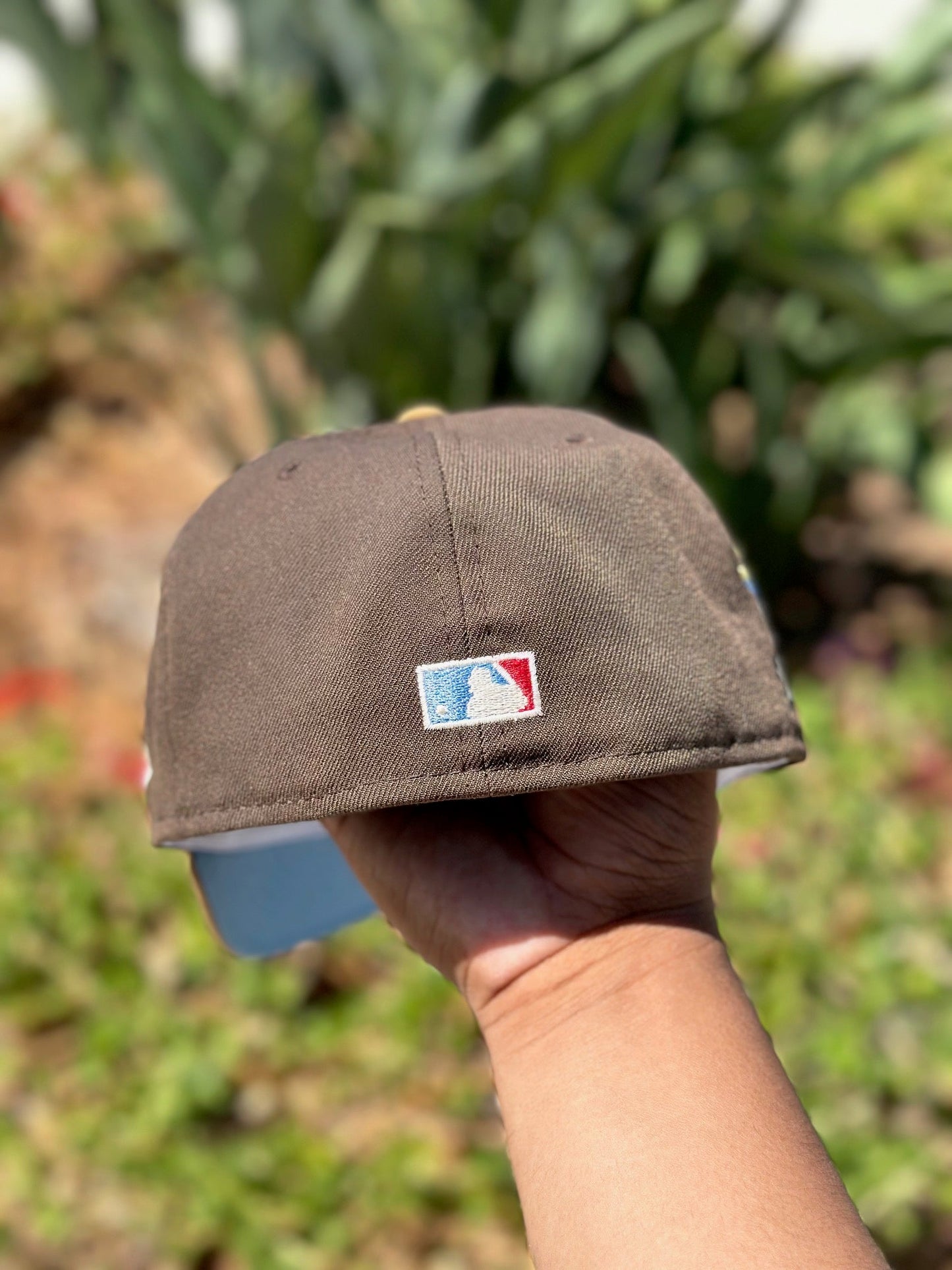 NEW ERA EXCLUSIVE 59FIFTY MOCHA/KHAKI CHICAGO CUBS W/ 1990 ALL STAR GAME PATCH