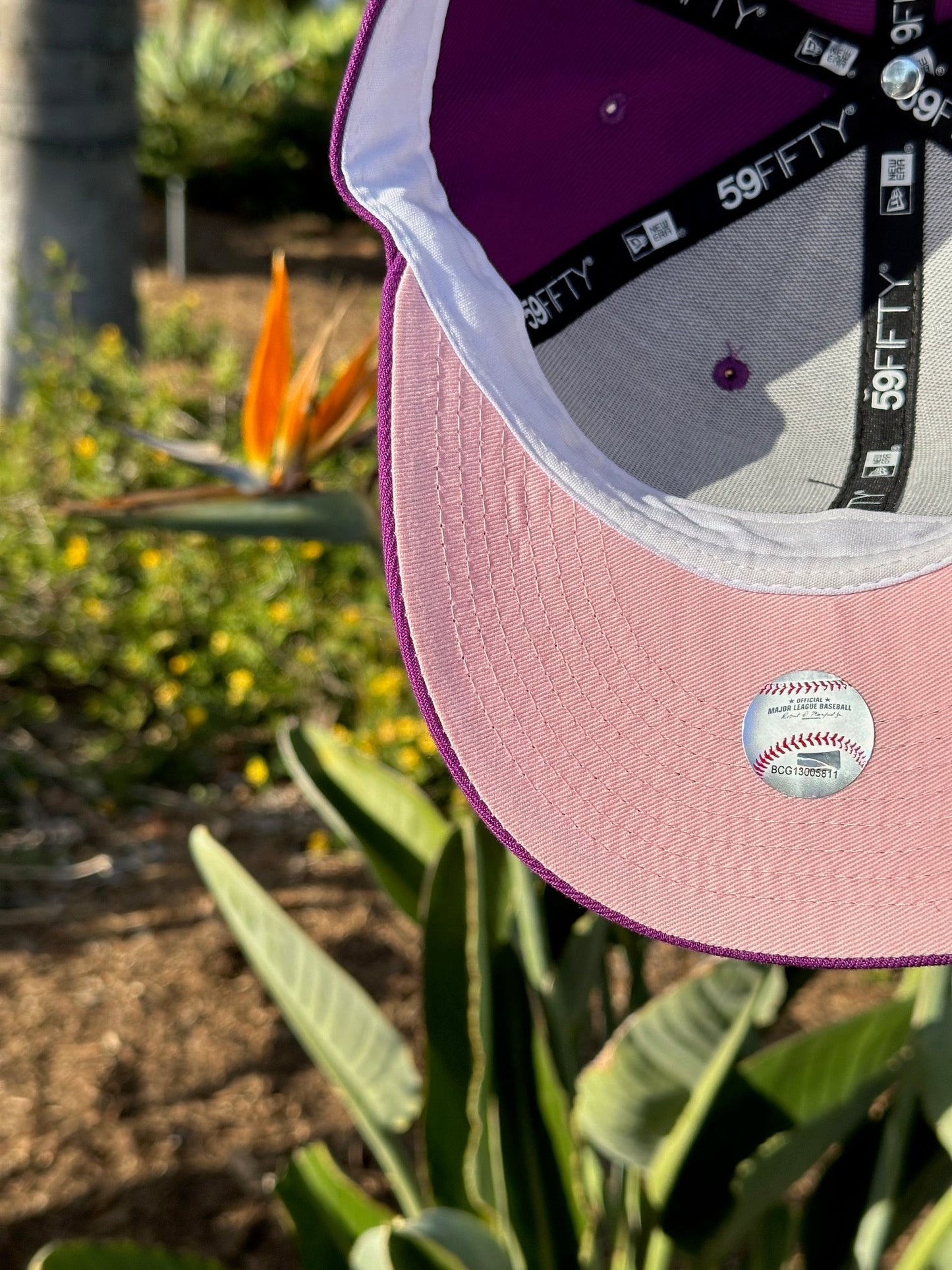 NEW ERA EXCLUSIVE 59FIFTY PURPLE TAMPA BAY RAYS W/ 1998 INAUGURAL SEASON SIDE PATCH