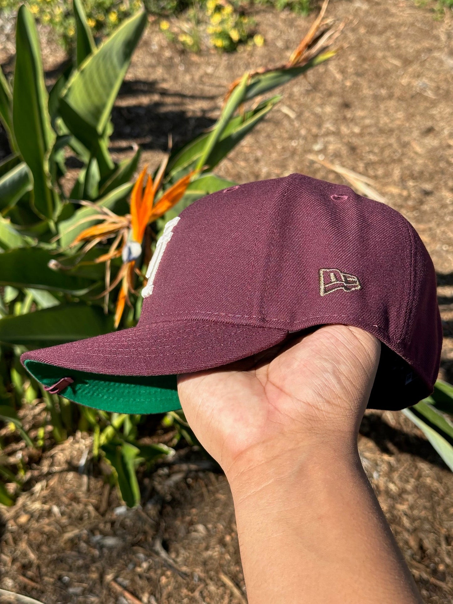 NEW ERA EXCLUSIVE 59FIFTY MAROON RED UPSIDE DOWN LOS ANGELES DODGERS