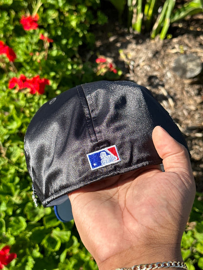 NEW ERA EXCLUSIVE 59FIFTY SATIN/BLUE LOS ANGELES DODGERS W/ 100TH ANNIVERSARY SIDEPATCH