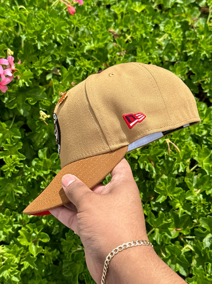 NEW ERA EXCLUSIVE 59FIFTY TAN/KHAKI DETROIT TIGERS W/ 1990 ALL STAR GAME PATCH