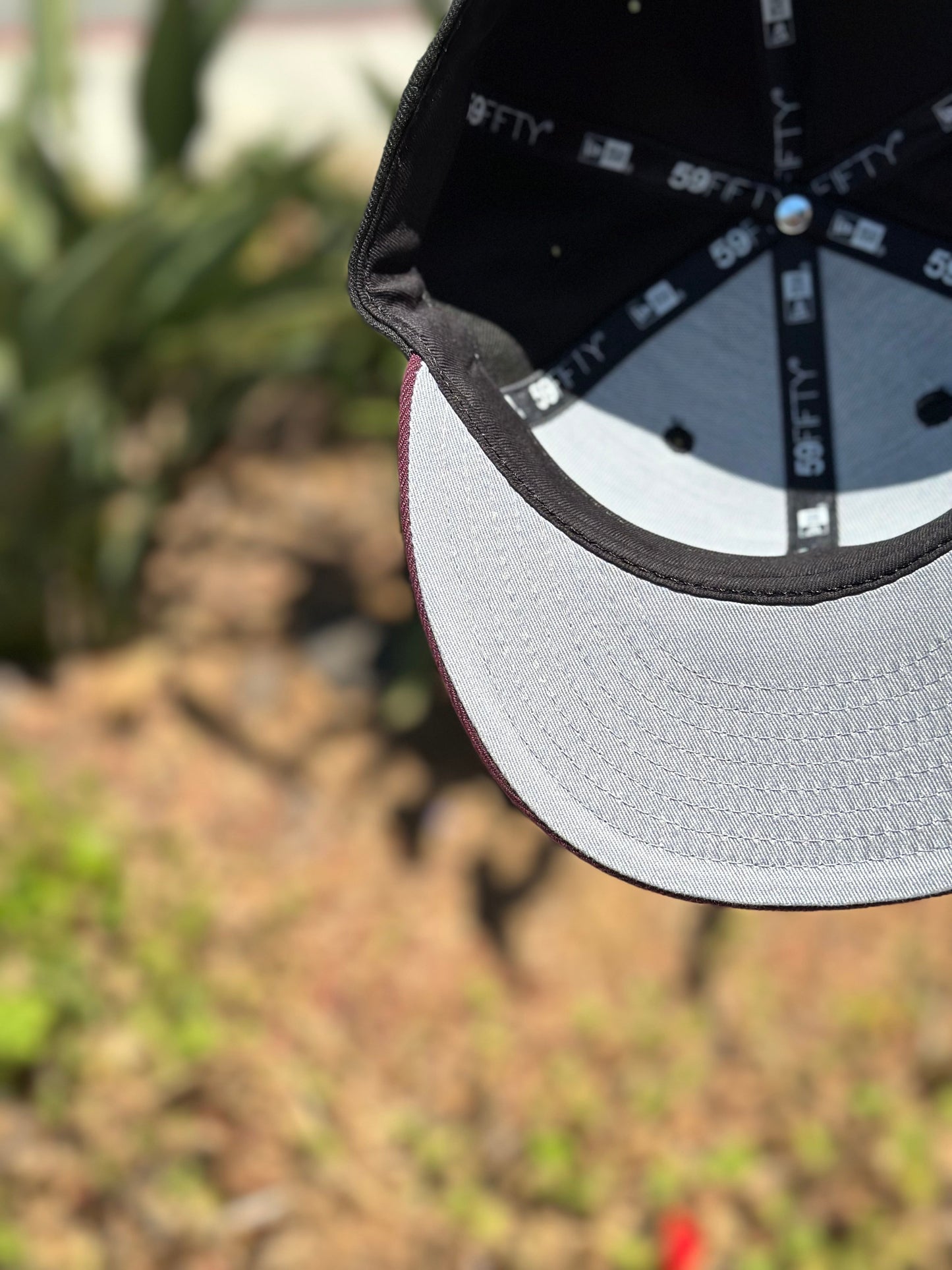 NEW ERA 59FIFTY BLACK/BURGUNDY LOS ANGELES DODGERS W/ 100TH ANNIVERSARY SIDE PATCH