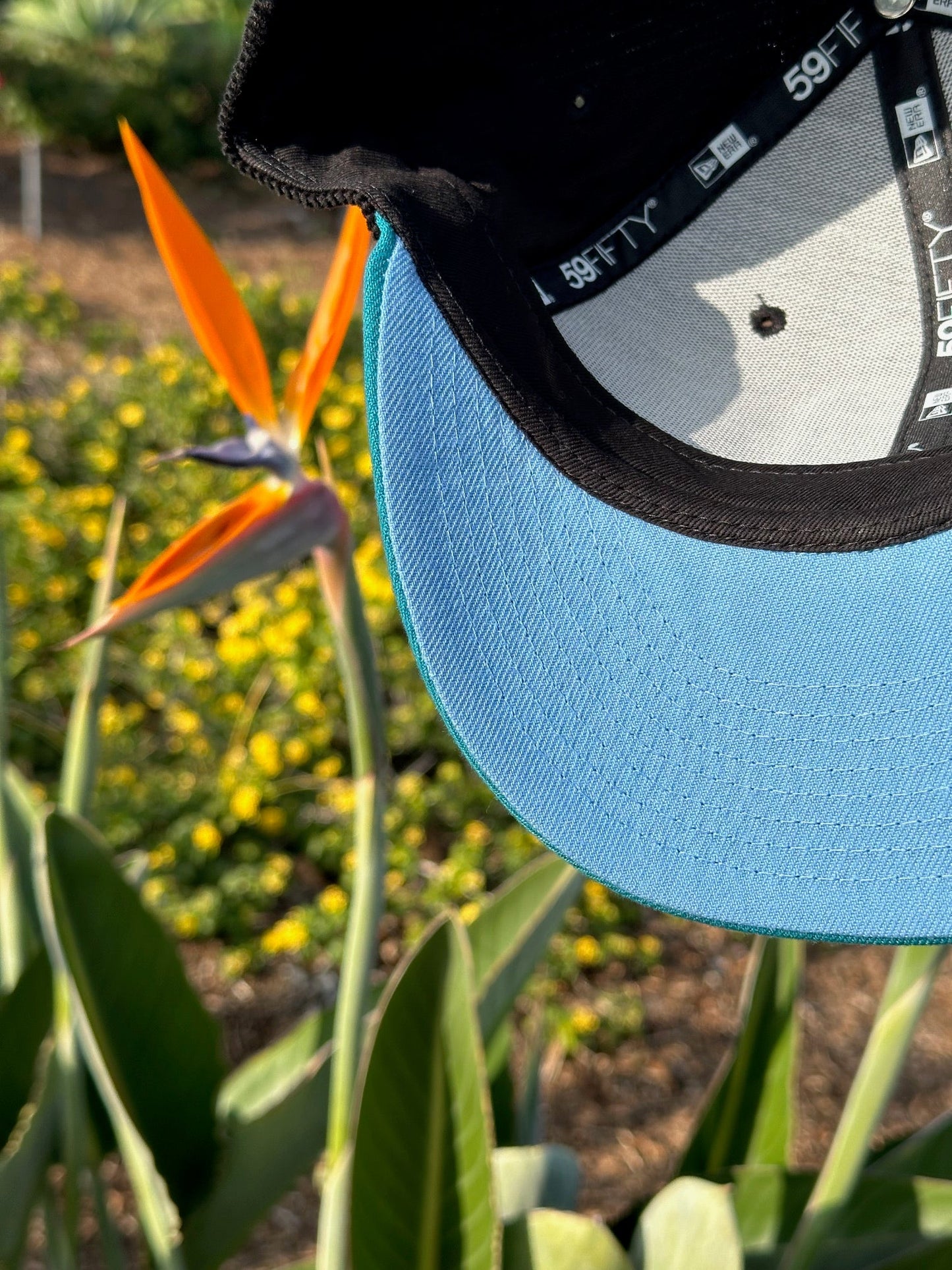 NEW ERA EXCLUSIVE 59FIFTY CORDUROY/TURQUOISE MEXICO W/ MEXICO FLAG SIDE PATCH
