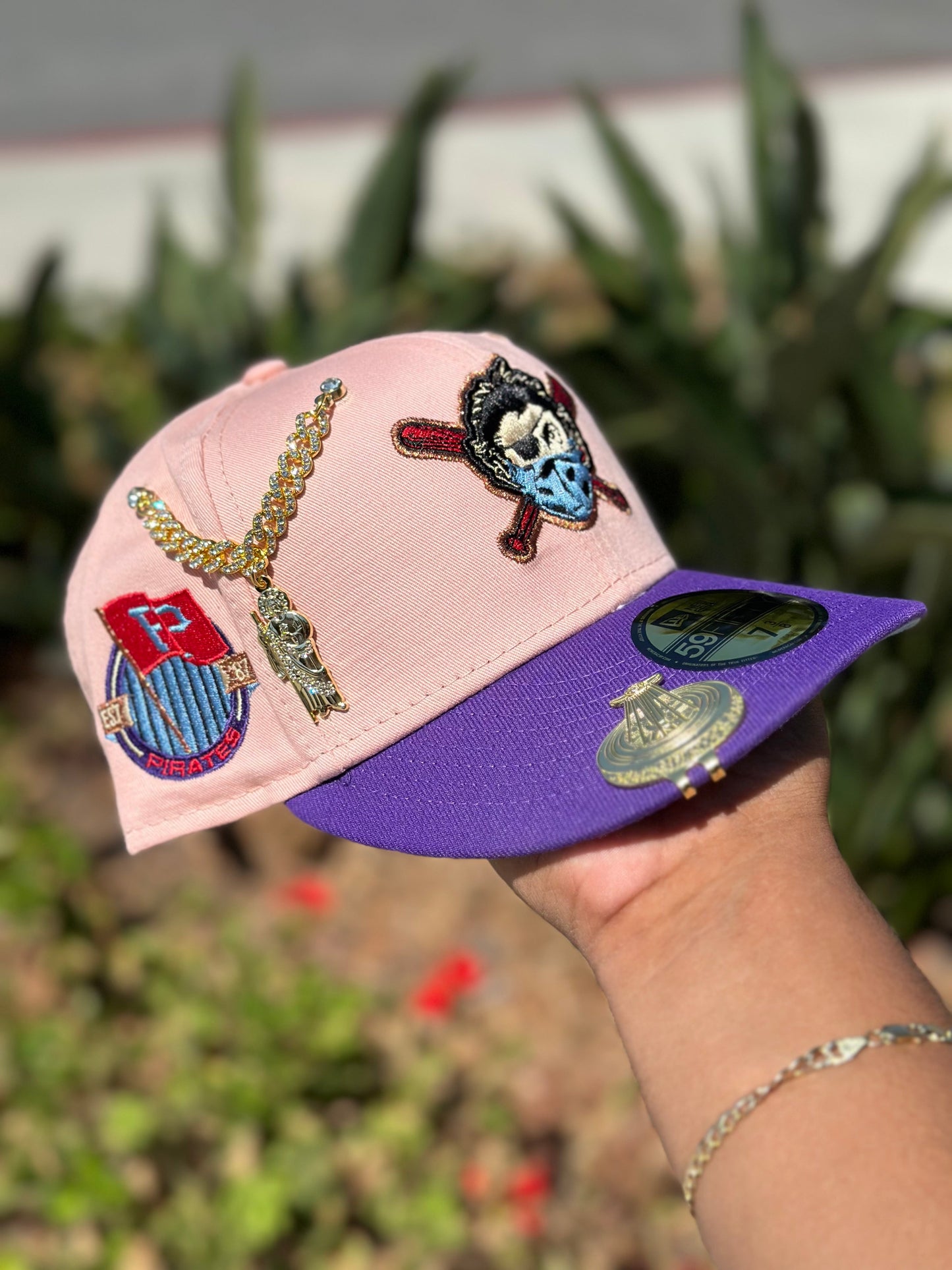 NEW ERA EXCLUSIVE 59FIFTY BLUSH/PURPLE PITTSBURGH PIRATES W/ 1959 ALL STAR GAME PATCH