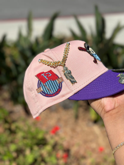 NEW ERA EXCLUSIVE 59FIFTY BLUSH/PURPLE PITTSBURGH PIRATES W/ 1959 ALL STAR GAME PATCH