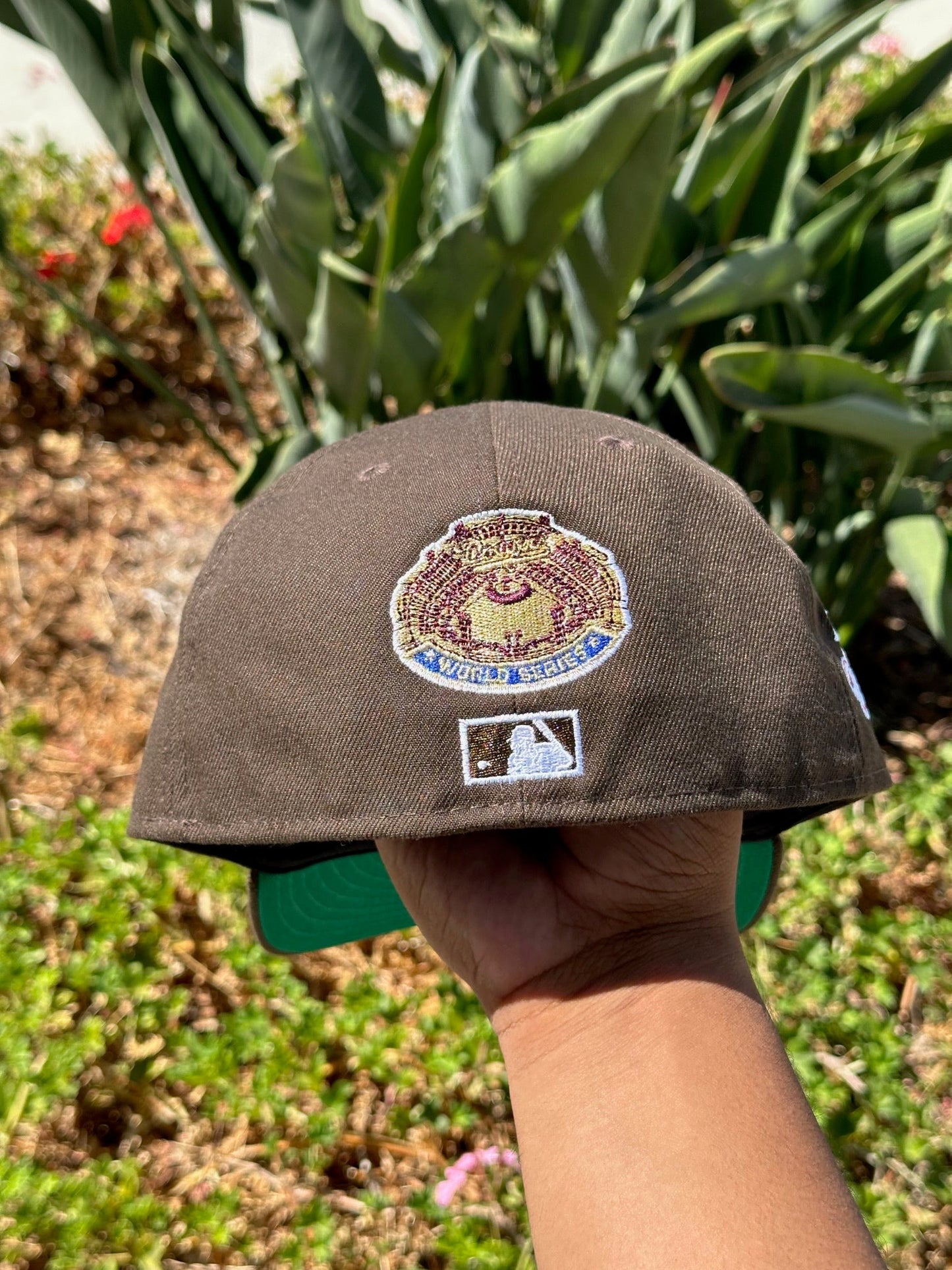 NEW ERA EXCLUSIVE 59FIFTY WALNUT LOS ANGELES DODGERS W/ WORLD SERIES EMBROIDERY PATCHES