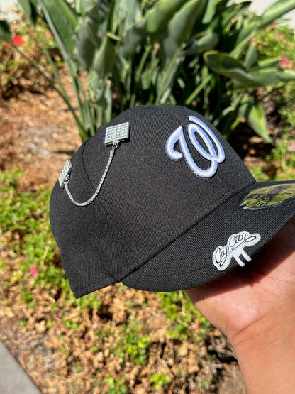 NEW ERA EXCLUSIVE 59FIFTY BLACK WASHINGTON NATIONALS