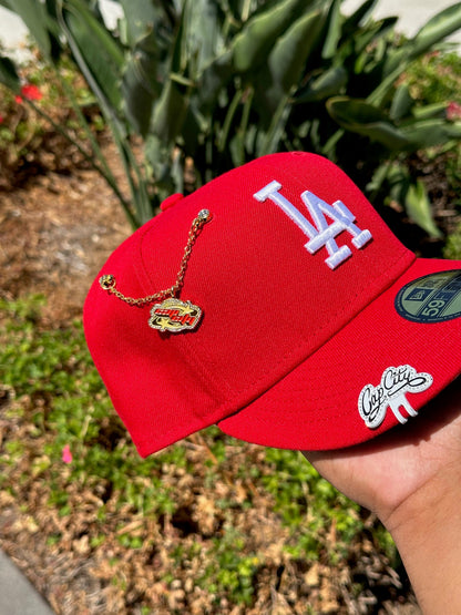 NEW ERA EXCLUSIVE 59FIFTY RED LOS ANGELES DODGERS