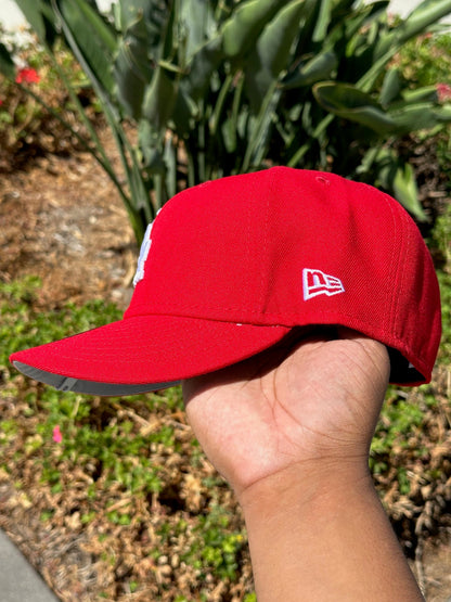 NEW ERA EXCLUSIVE 59FIFTY RED LOS ANGELES DODGERS