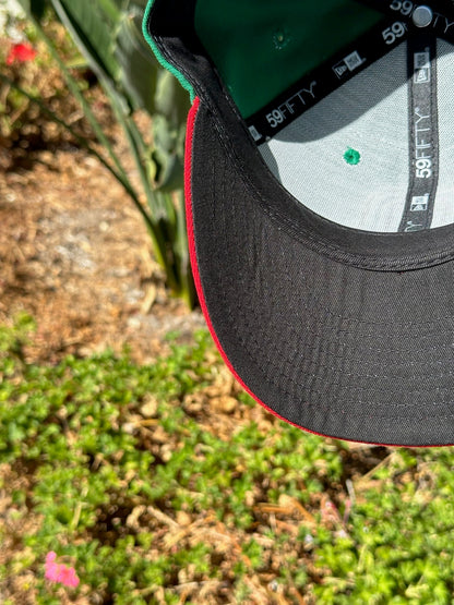 NEW ERA EXCLUSIVE 59FIFTY GREEN/RED MEXICO TWO TONE