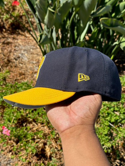 NEW ERA EXCLUSIVE 59FIFTY NAVY/YELLOW PHILADELPHIA PHILLIES W/ 1996 ALL STAR GAME PATCH