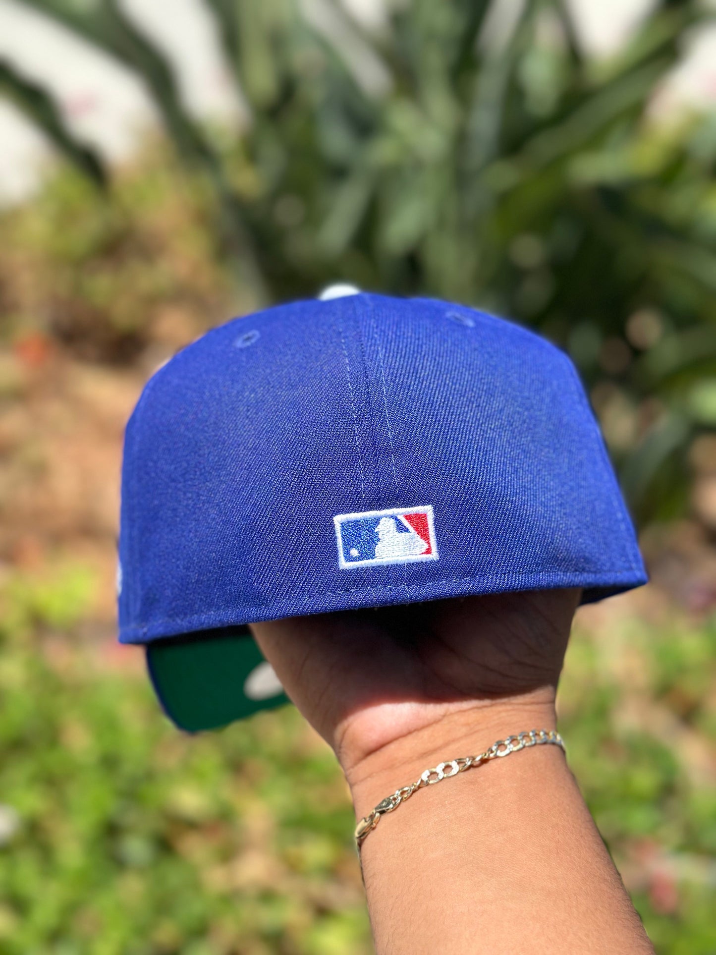 NEW ERA 59FIFTY BLUE LOS ANGELES DODGERS W/ 50TH ANNIVERSARY SIDE PATCH