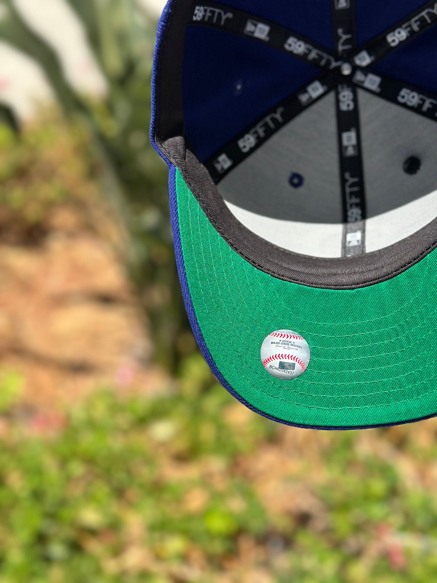 NEW ERA 59FIFTY BLUE LOS ANGELES DODGERS W/ 50TH ANNIVERSARY SIDE PATCH