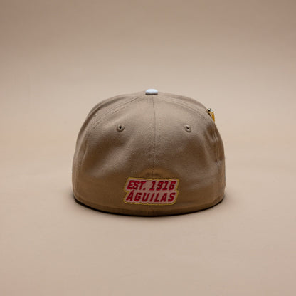 NEW ERA EXCLUSIVE 59FIFTY LIGHT KAHKI "CLUB AMERICA" W/ MEXICO FLAG SIDE PATCH