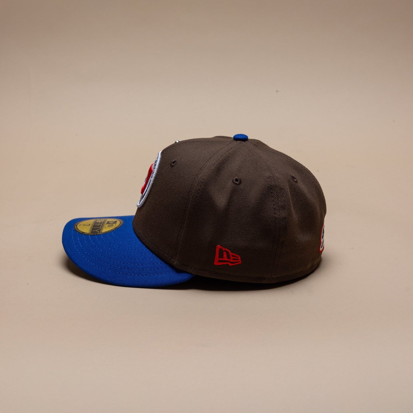 NEW ERA EXCLUSIVE 59FIFTY MOCHA/BLUE "CLUB CRUZ AZUL" W/ MEXICO FLAG SIDE PATCH