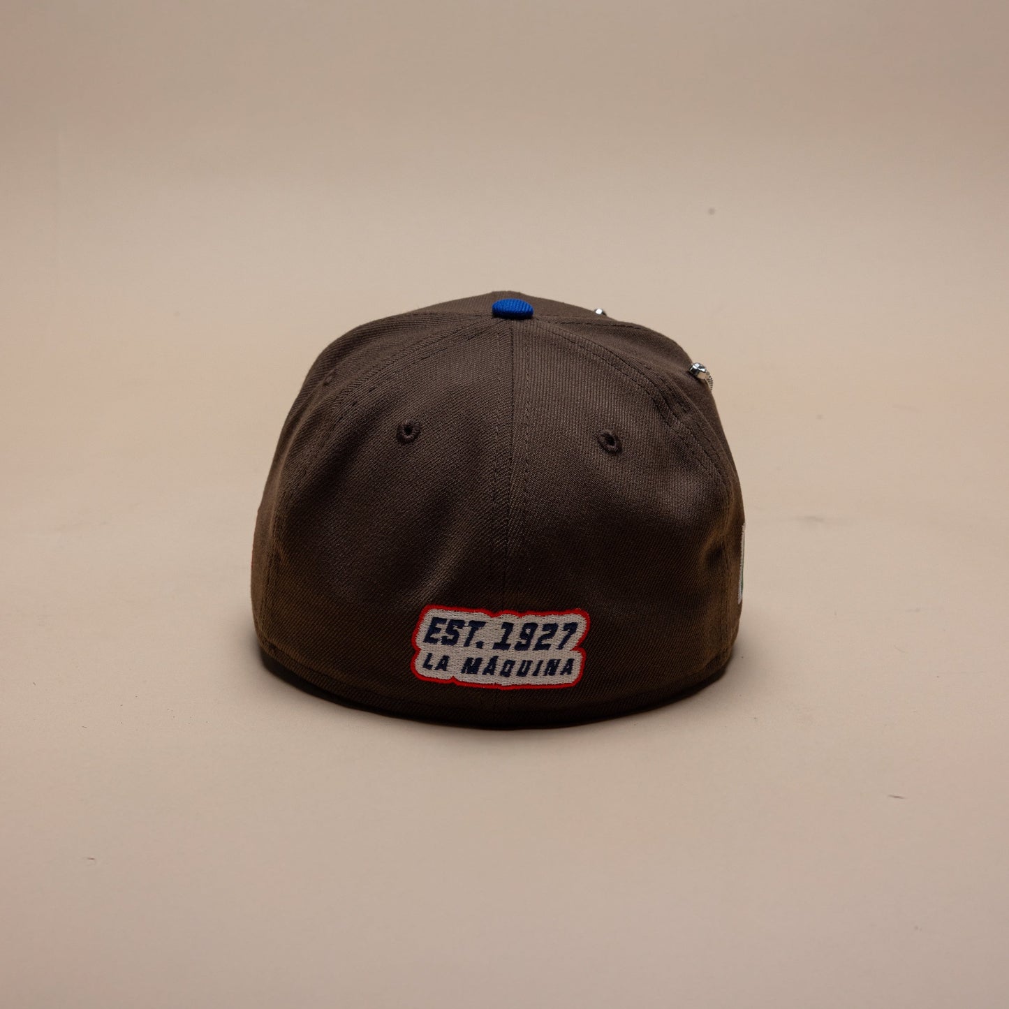 NEW ERA EXCLUSIVE 59FIFTY MOCHA/BLUE "CLUB CRUZ AZUL" W/ MEXICO FLAG SIDE PATCH