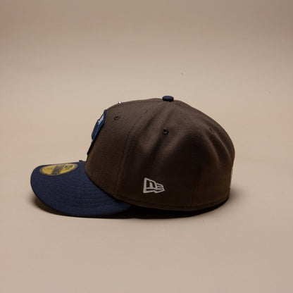 NEW ERA EXCLUSIVE 59FIFTY MOCHA/NAVY "CLUB MONTERREY" W/ CLUB DE FUTBOL MONTERREY SIDE PATCH
