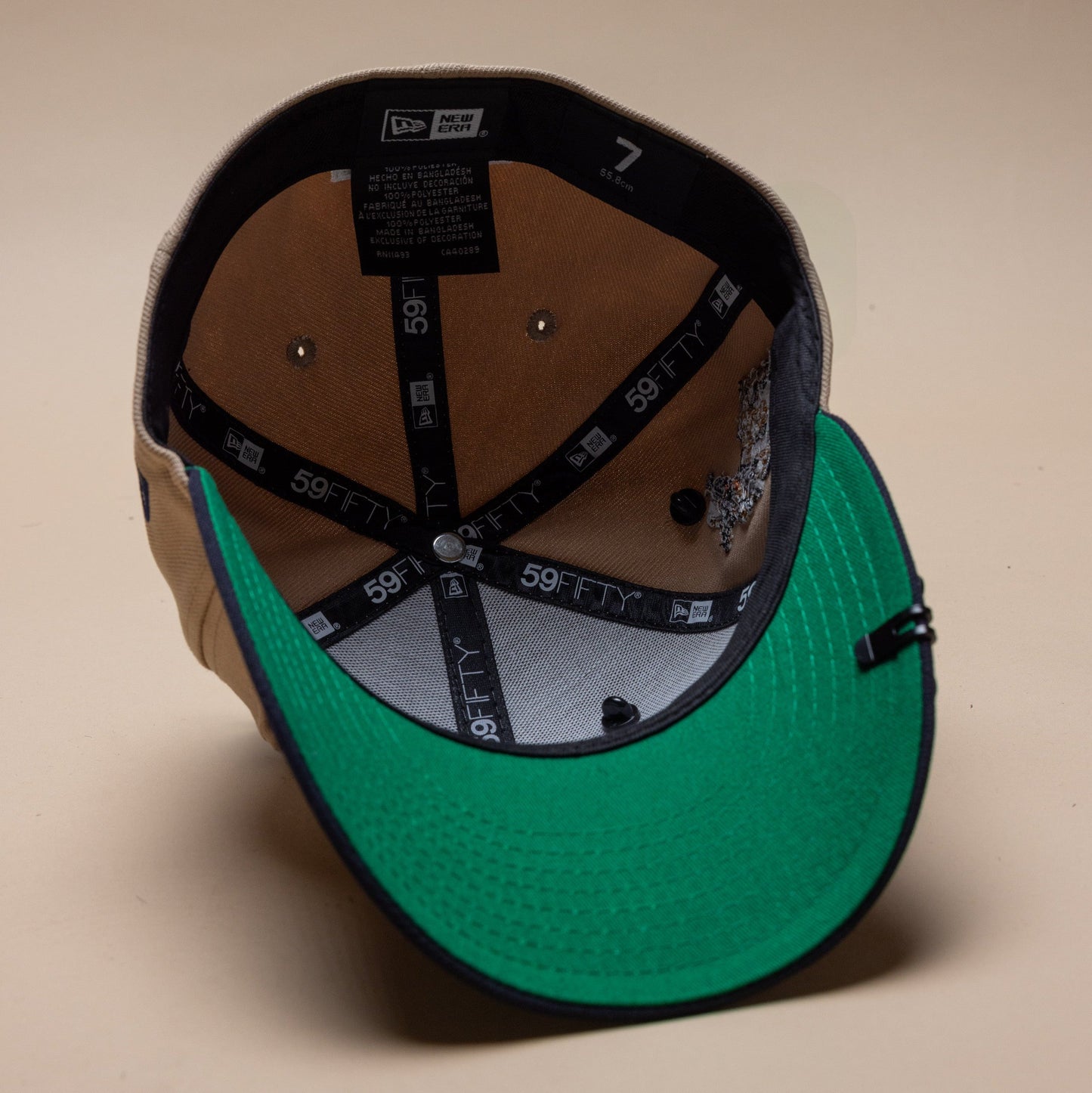 NEW ERA EXCLUSIVE 59FIFTY CAMEL BROWN/NAVY "CHIVAS DE GUADALAJARA" W/ THE GOAT SIDE PATCH