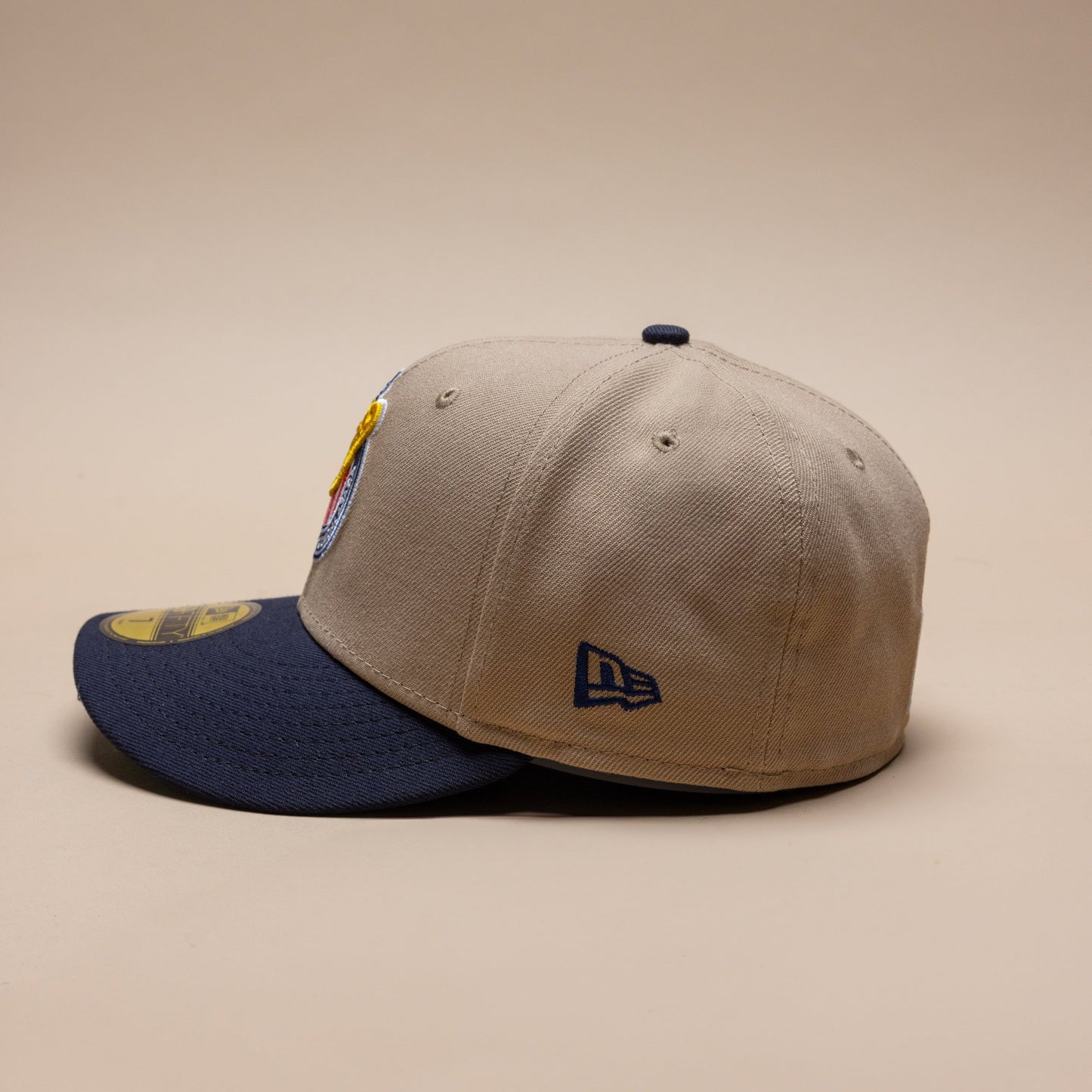 NEW ERA EXCLUSIVE 59FIFTY CAMEL BROWN/NAVY "CHIVAS DE GUADALAJARA" W/ THE GOAT SIDE PATCH