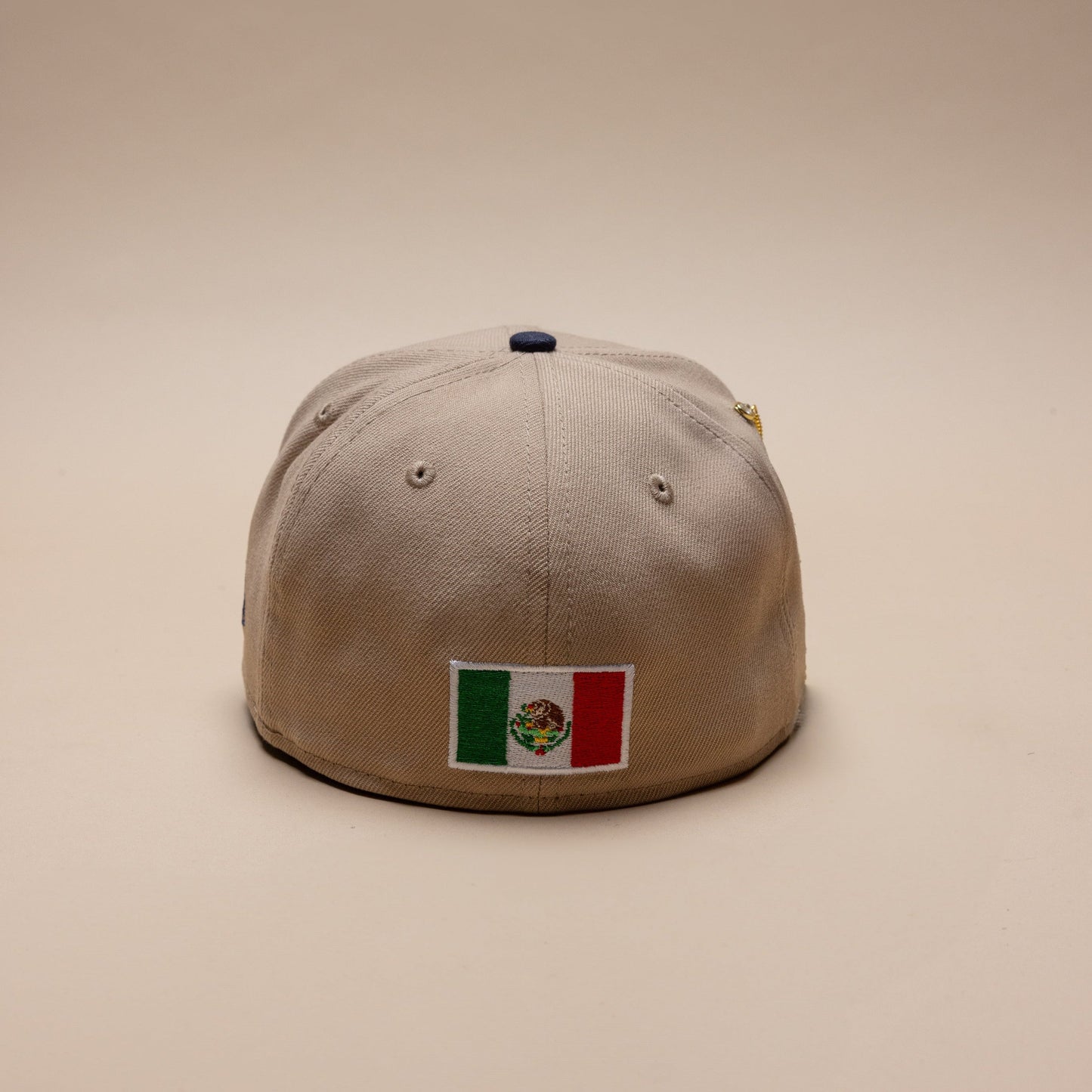 NEW ERA EXCLUSIVE 59FIFTY CAMEL BROWN/NAVY "CHIVAS DE GUADALAJARA" W/ THE GOAT SIDE PATCH