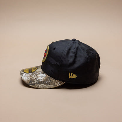 NEW ERA EXCLUSIVE 59FIFTY BLACK CAMO/REALTREE "CLUB AMERICA" W/ MEXICO FLAG SIDE PATCH