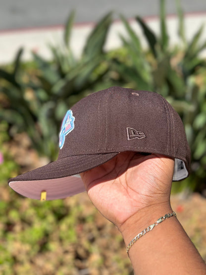NEW ERA 59FIFTY DARK BROWN ATLANTA BRAVES W/ 2017 INAUGURAL SEASON SIDE PATCH