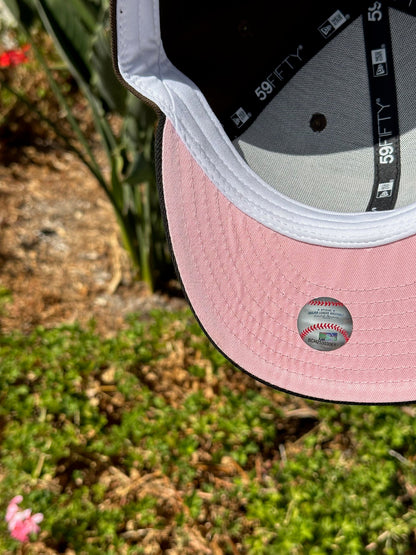 NEW ERA EXCLUSIVE 59FIFTY MOCHA/BLACK TAMPA BAY RAYS W/ 1998 INAUGURAL  SEASON SIDE PATCH