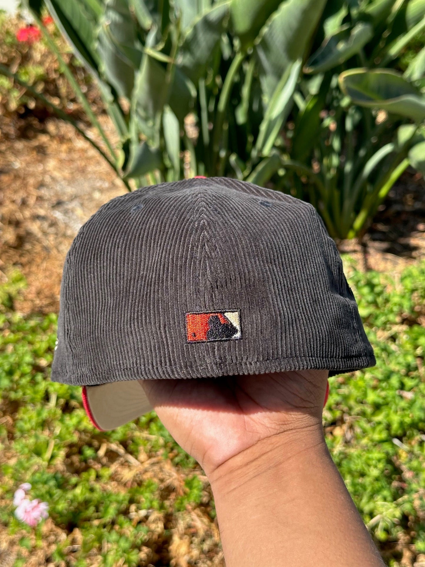 NEW ERA EXCLUSIVE 59FIFTY CORDUROY/RED HOUSTON ASTROS W/ 50TH ANNIVERSARY SEASON PATCH