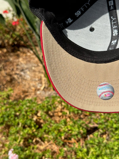 NEW ERA EXCLUSIVE 59FIFTY CORDUROY/RED HOUSTON ASTROS W/ 50TH ANNIVERSARY SEASON PATCH
