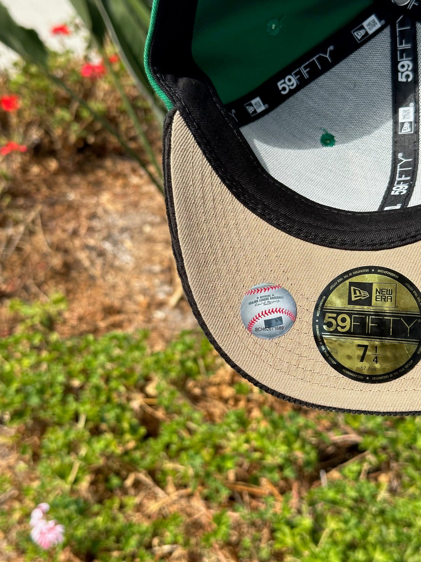 NEW ERA EXCLUSIVE 59FIFTY GREEN/CORDUROY MILWAUKEE BREWERS W/ SILVER ANNIVERSARY  SIDE PATCH