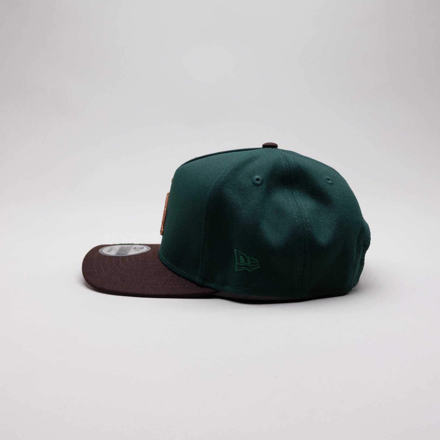 NEW ERA EXCLUSIVE 9FIFTY A-FRAME EMERALD GREEN/ BROWN LOS ANGELES DODGERS W/ DODGER STADIUM SIDE PATCH