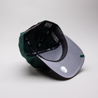 NEW ERA EXCLUSIVE 9FIFTY A-FRAME EMERALD GREEN/ BROWN LOS ANGELES DODGERS W/ DODGER STADIUM SIDE PATCH
