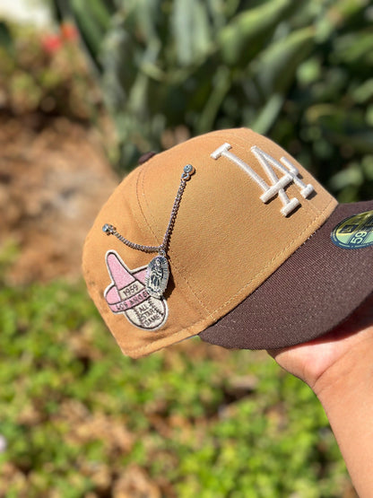 NEW ERA 59FIFTY TAN/WALNUT LOS ANGELES DODGERS W/ 1959 ALL STAR GAME SIDE PATCH