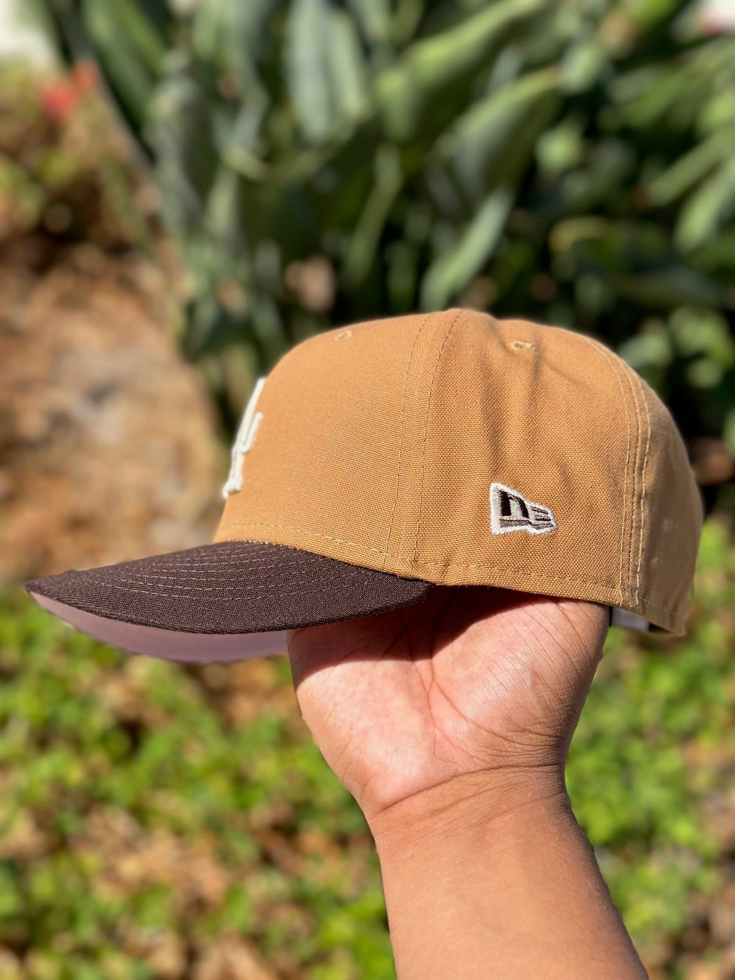 NEW ERA 59FIFTY TAN/WALNUT LOS ANGELES DODGERS W/ 1959 ALL STAR GAME SIDE PATCH