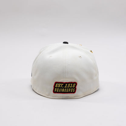 NEW ERA EXCLUSIVE 59FIFTY CHROME/ BLACK "ATLAS DE GUADALAJARA" W/ MEXICO FLAG SIDE PATCH