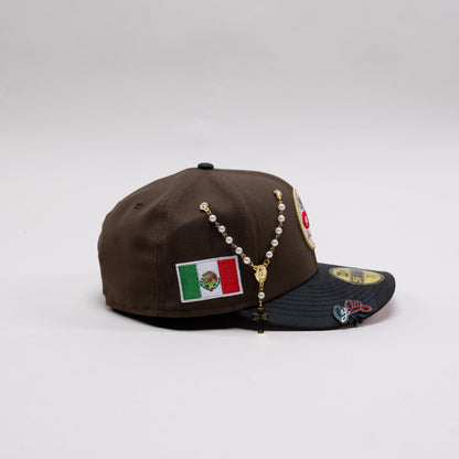 NEW ERA EXCLUSIVE 59FIFTY MOCHA/BLACK CAMO "CLUB AMERICA" W/ MEXICO FLAG SIDE PATCH
