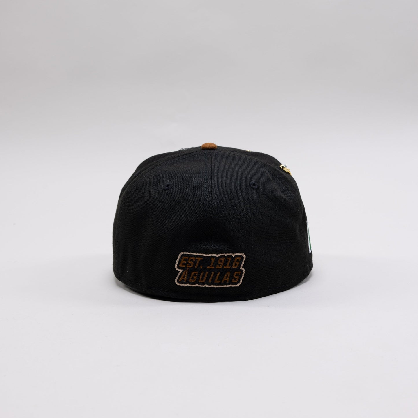 NEW ERA EXCLUSIVE 59FIFTY BLACK/WALNUT "CLUB AMERICA" W/ MEXICO FLAG SIDE PATCH